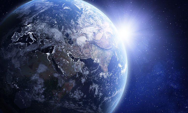 View of Earth from space