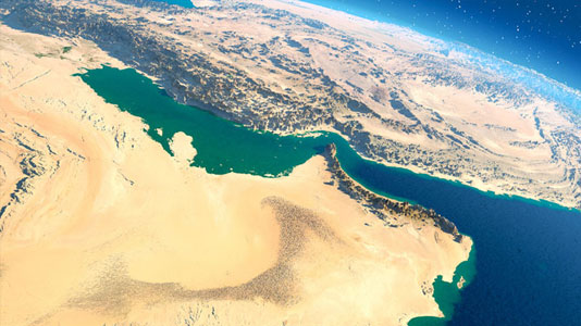 Image of Oman seen from space